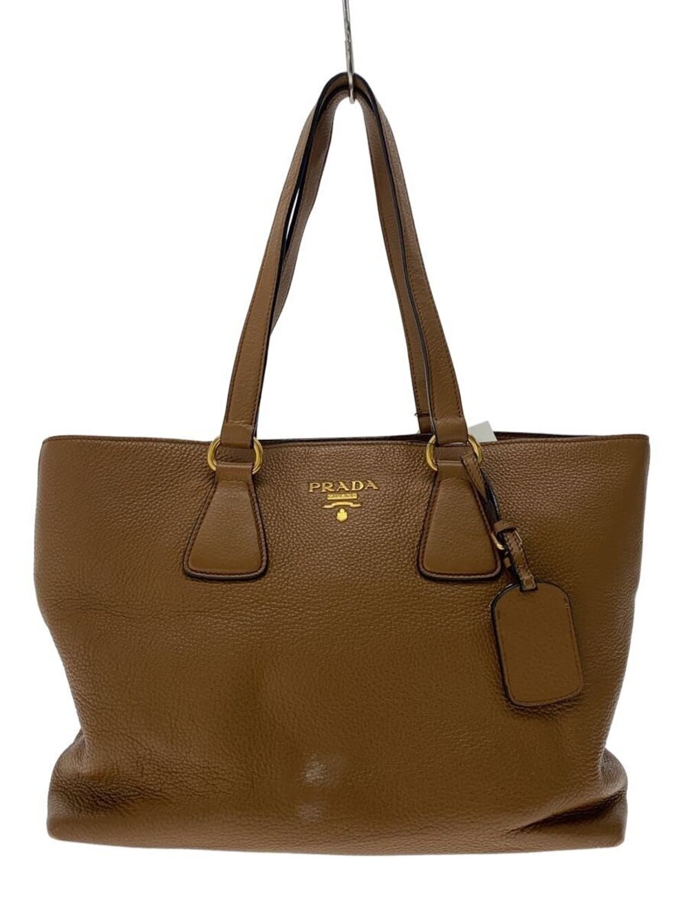 Prada brown Vitello Daino leather tote